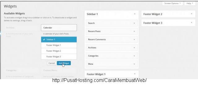 menambah widget ke sidebar
