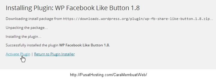 mengaktifkan plugin wordpress