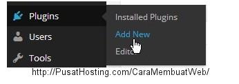 menu add new plugin wordpress