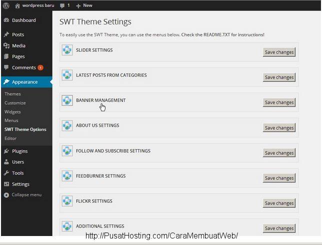 menu theme option