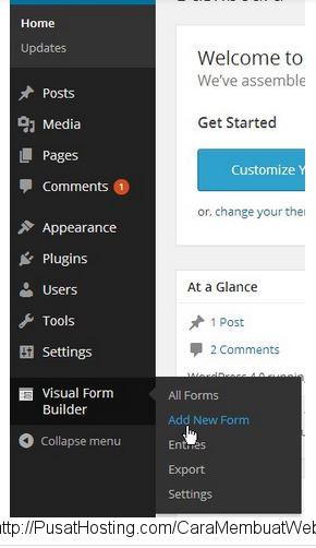 menu visual form builder