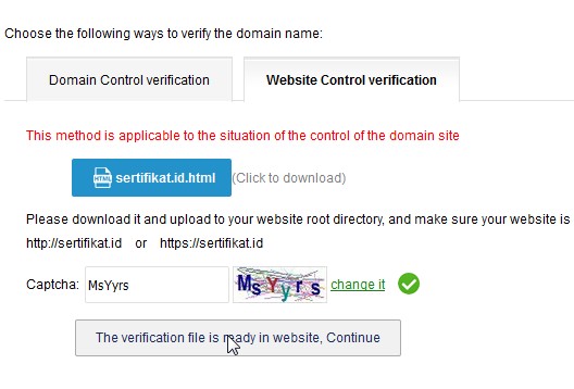 verifikasi ssl menggunakan file