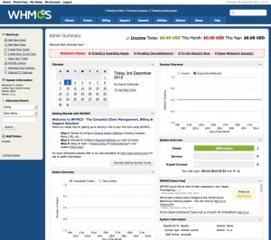 whmcs dashboards